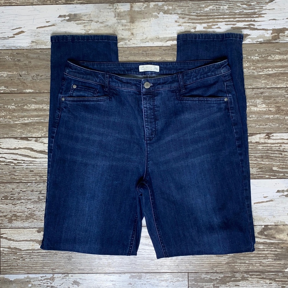 J. Jill Denim Smooth Fit Straight Leg Mid-High-Rise Jeans Size 16 Tall